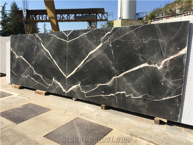 Calacatta Black Marble Slabs