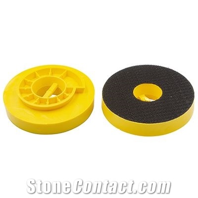 Plastic Yellow Snail Lock Velcro Backing Plate 100mm Couplings