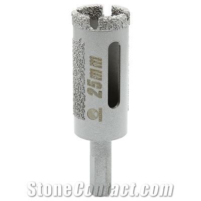 Vacuum Brazed Core Drill Bit 25mm Hex