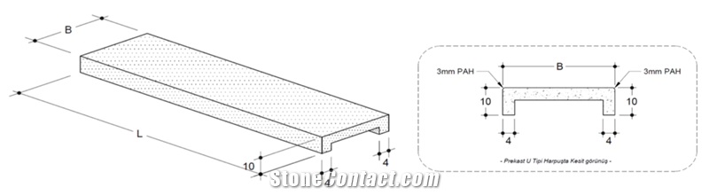 Terrazzo L Type Steps and Finishing Profiles