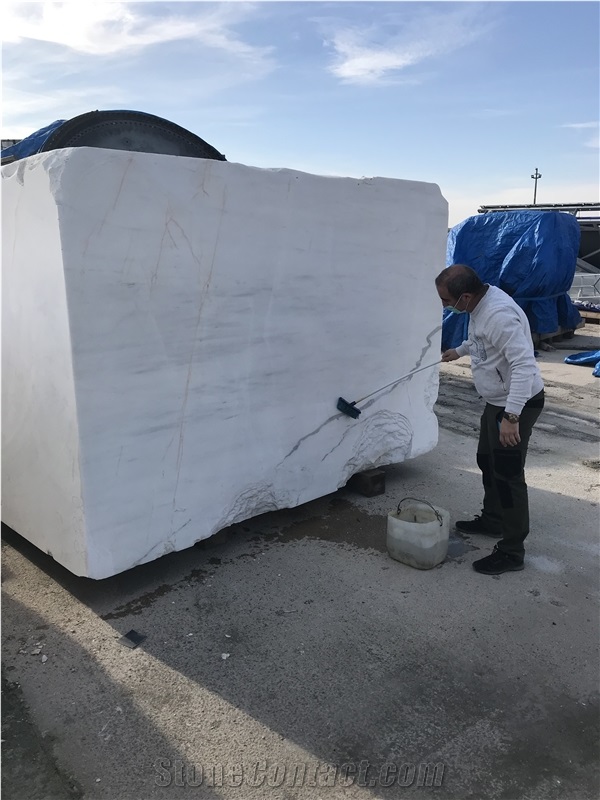 White Dolomite Marble Blocks, Turkey White Marble
