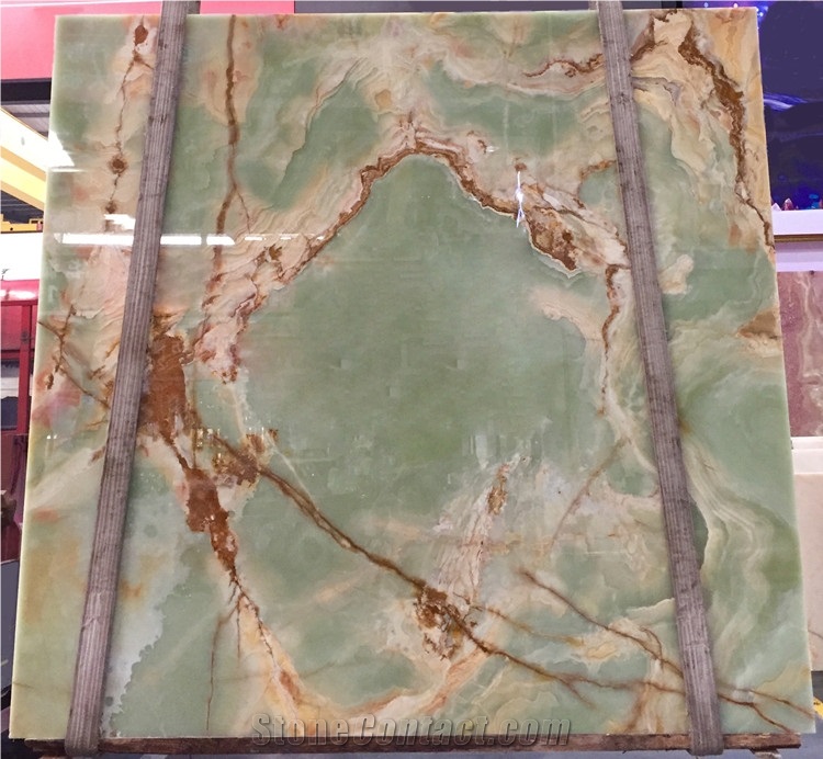 Building Material Natural Luxury Green Onyx Slabs