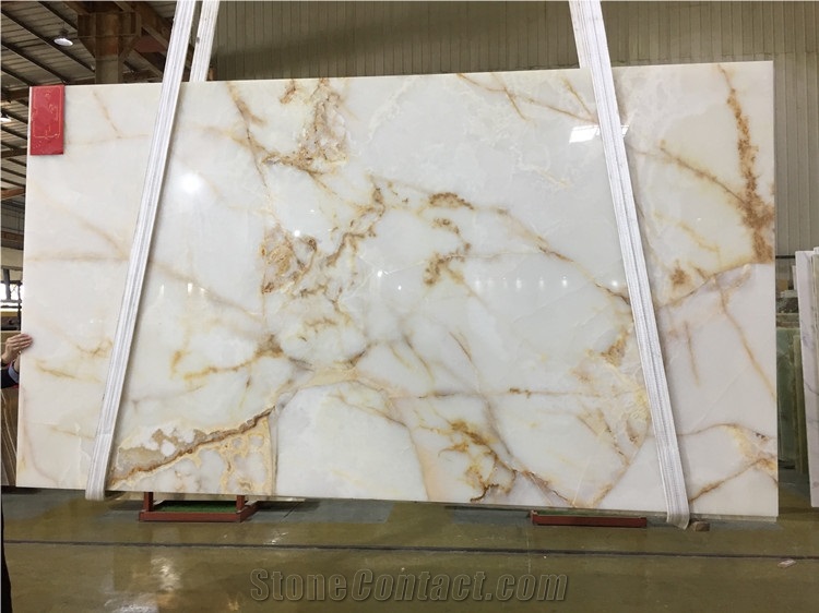 Translucent Iran Snow White Onyx Slab Price