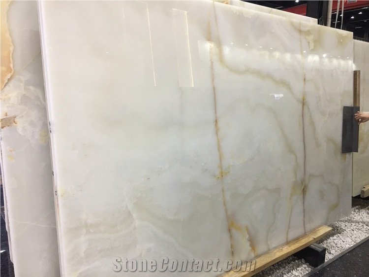 Translucent Iran Snow White Onyx Slab Price