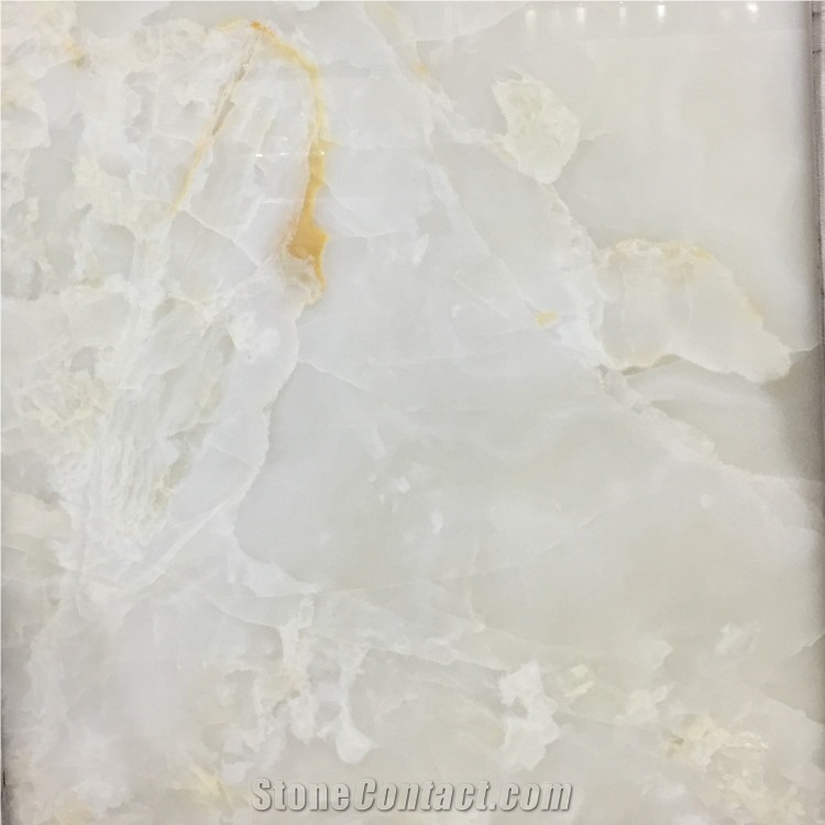 Translucent Iran Snow White Onyx Slab Price