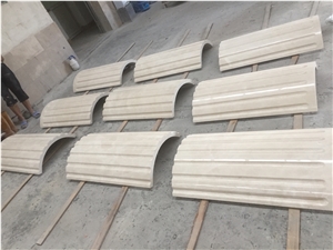 White Pearl Marble Column Cladding And Capitals