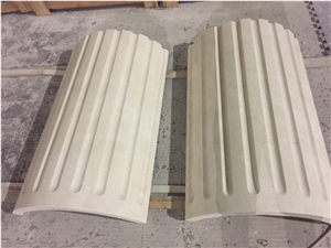 White Pearl Marble Column Cladding And Capitals