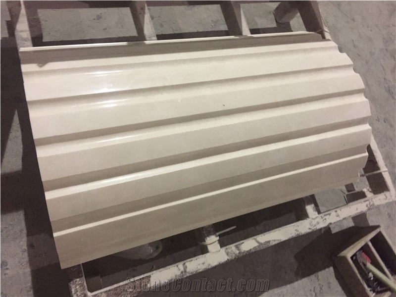White Pearl Marble Column Cladding And Capitals