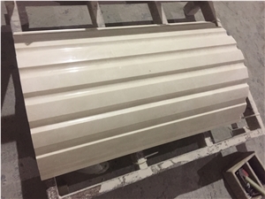 White Pearl Marble Column Cladding And Capitals