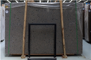 Grey Terrazzo Quartz Stone Slabs