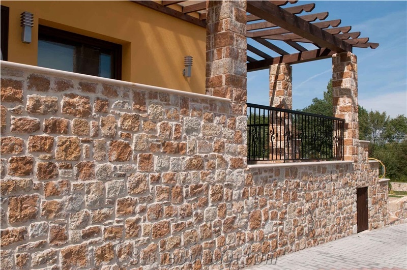 Terra Coral Irregular Wall Stone, Building Stone