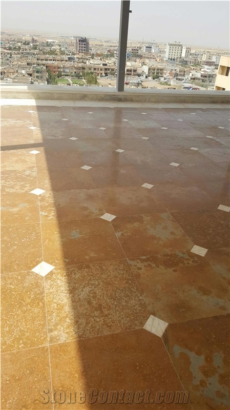 Terra Coral Limestone Tiles Brushed
