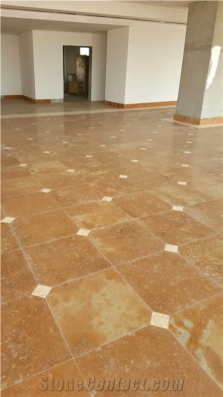 Terra Coral Limestone Tiles Brushed