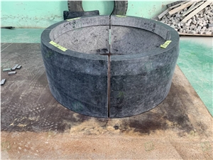 Angkor Black Granite Hollow Round Column Cladding