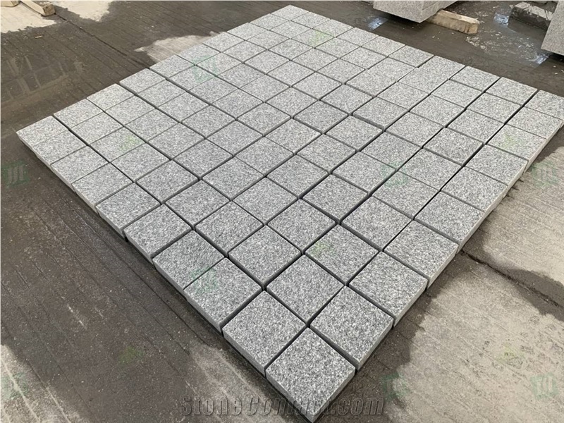 G343 Dark Grey Granite Cube Stone Pavers