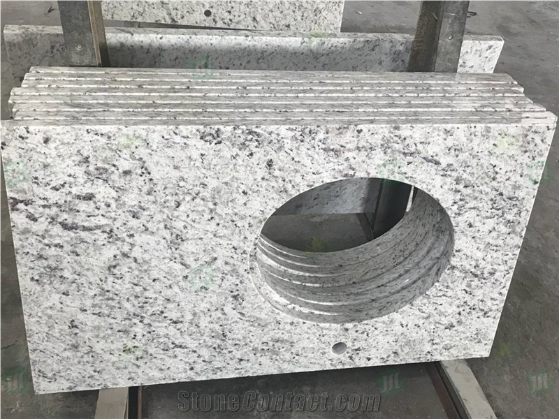 Prefabricated White Rose Granite Countertop