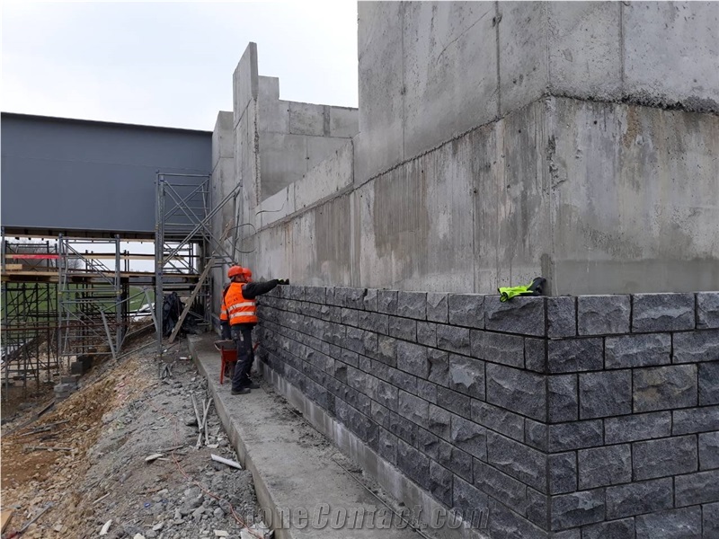 Split Face Granite Wall, Granite Facade