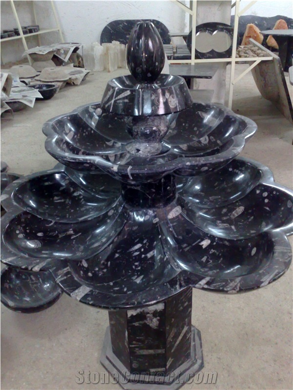 Fossilized Marble Fountain