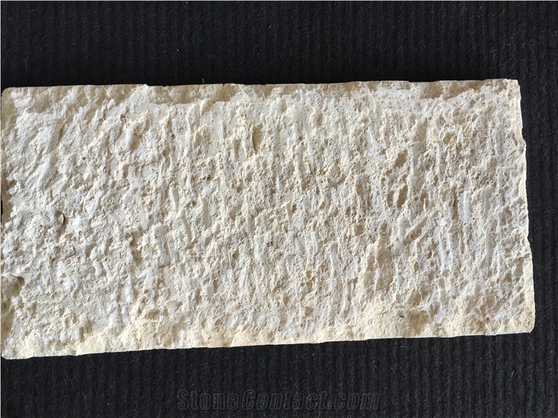 Bush Hammered White Coral Stone