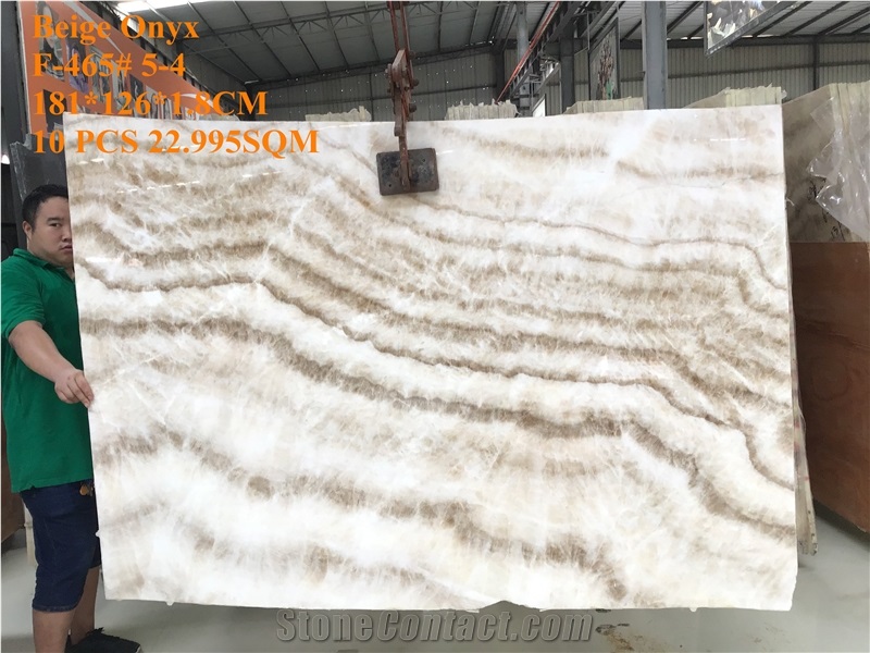 Beige Onyx Slabs & Tiles Bookmatch