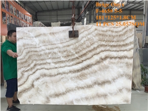 Beige Onyx Slabs & Tiles Bookmatch