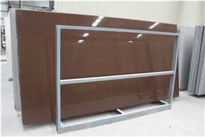 Crystal Dark Brown Artificial Quartz Slabs&Tiles