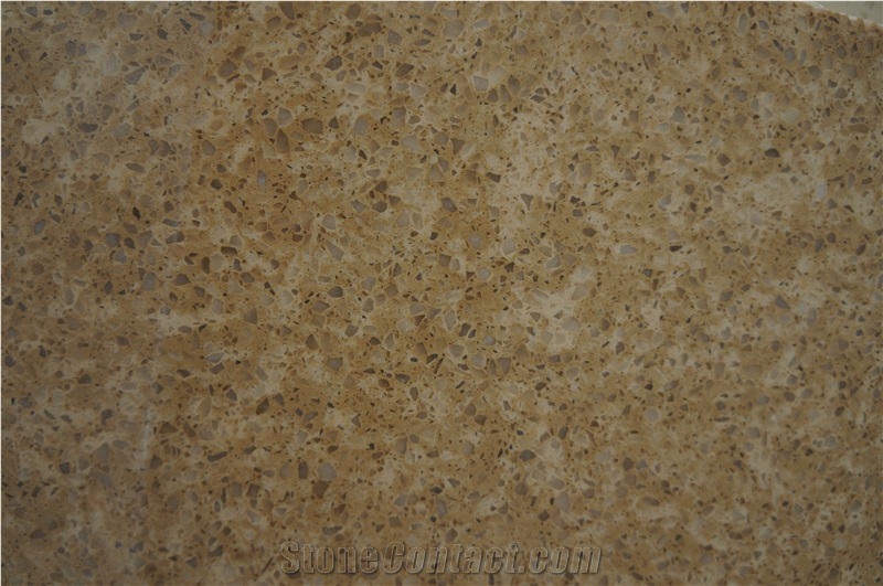 Double Color Yellow Quartz Countertop Slabs&Tiles