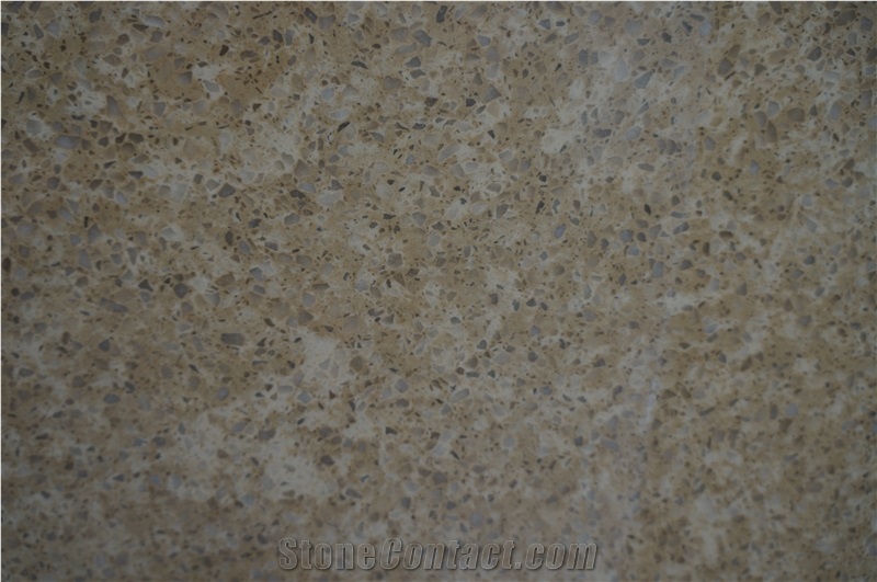 Double Color Yellow Quartz Countertop Slabs&Tiles