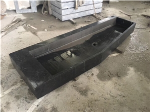 Long Black Granite Sink Washing Basin