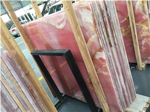 Pink Crystal Onyx Jade Slabs&Tiles