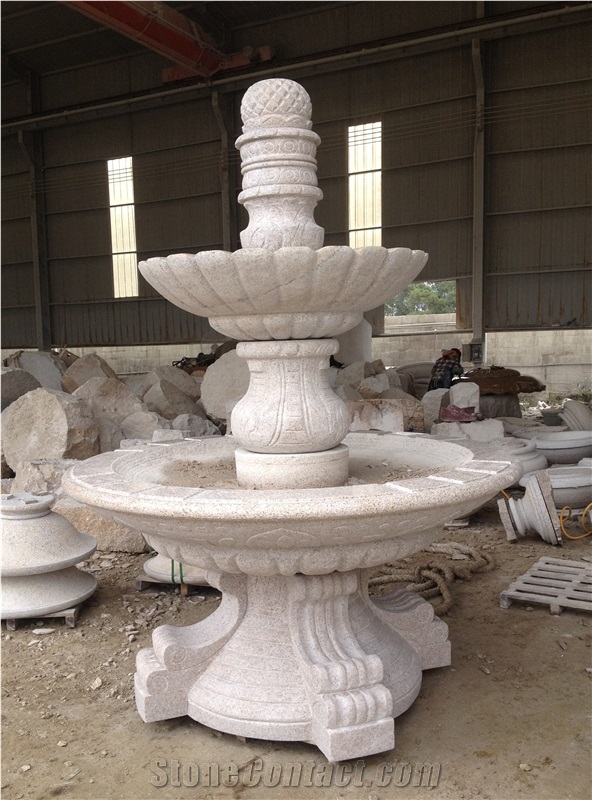 Sculptured Fountain&Water Fountain Beige Marble
