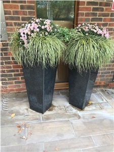 Tall Tapered Granite Flowerpot Planter Tall Tapered Granite Flowerpot Planter