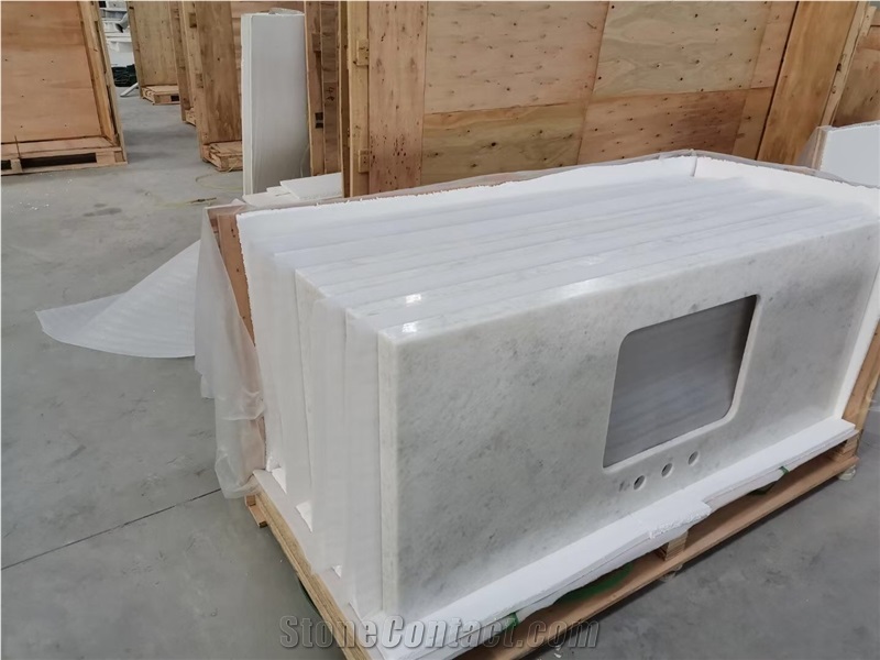 White Marble Countertop Bathroom