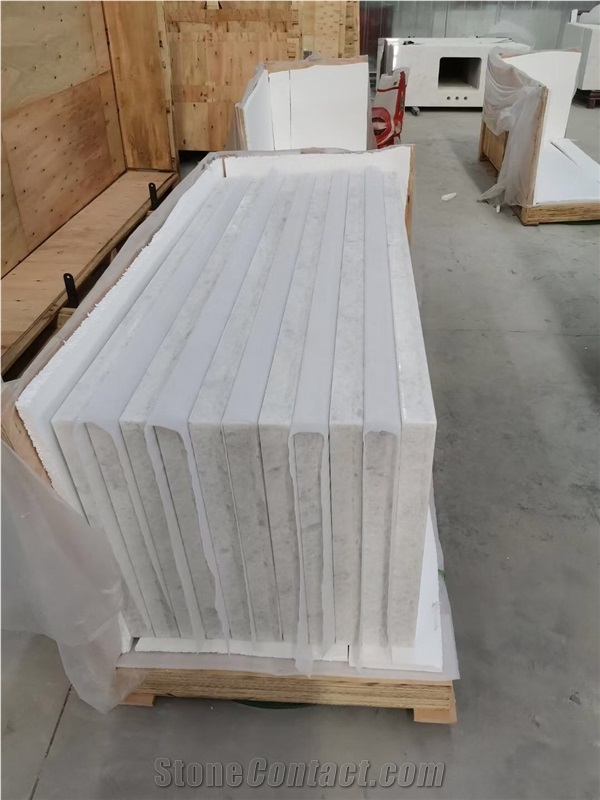 White Marble Countertop Bathroom