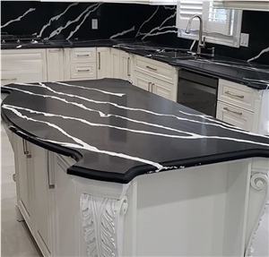 Black Artificial Stone Quartz Slabs