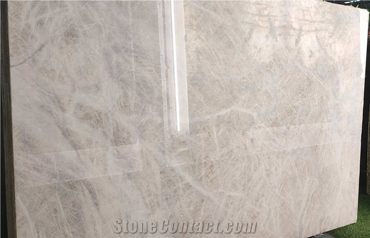 Luxury Cristallo White Crystal Quartzite Slabs