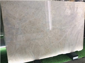 Luxury Cristallo White Crystal Quartzite Slabs