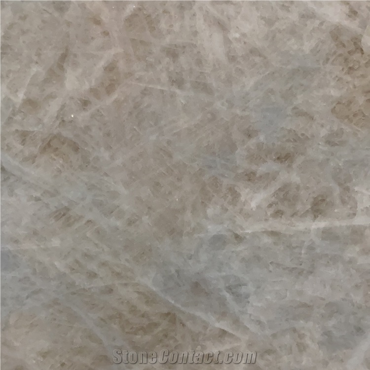 Luxury Cristallo White Crystal Quartzite Slabs