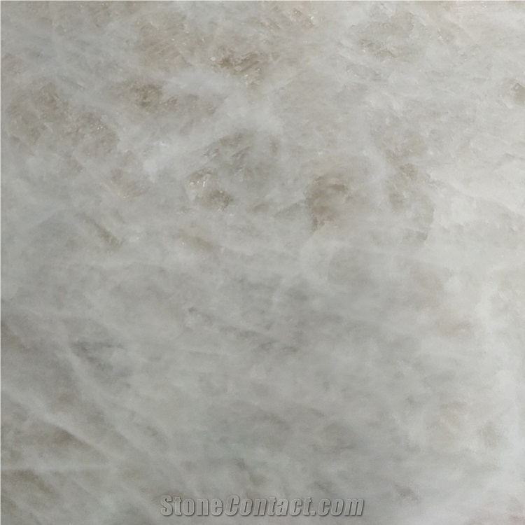 Luxury Cristallo White Crystal Quartzite Slabs