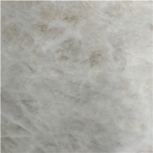 Luxury Cristallo White Crystal Quartzite Slabs