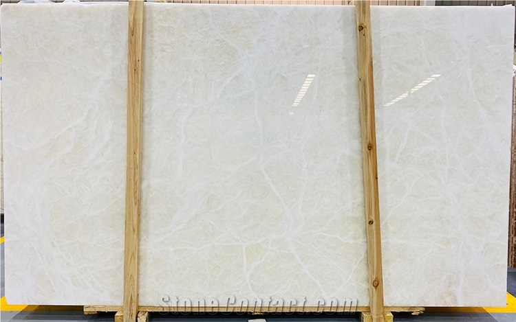 Natural Jade Stone White Onyx Slab