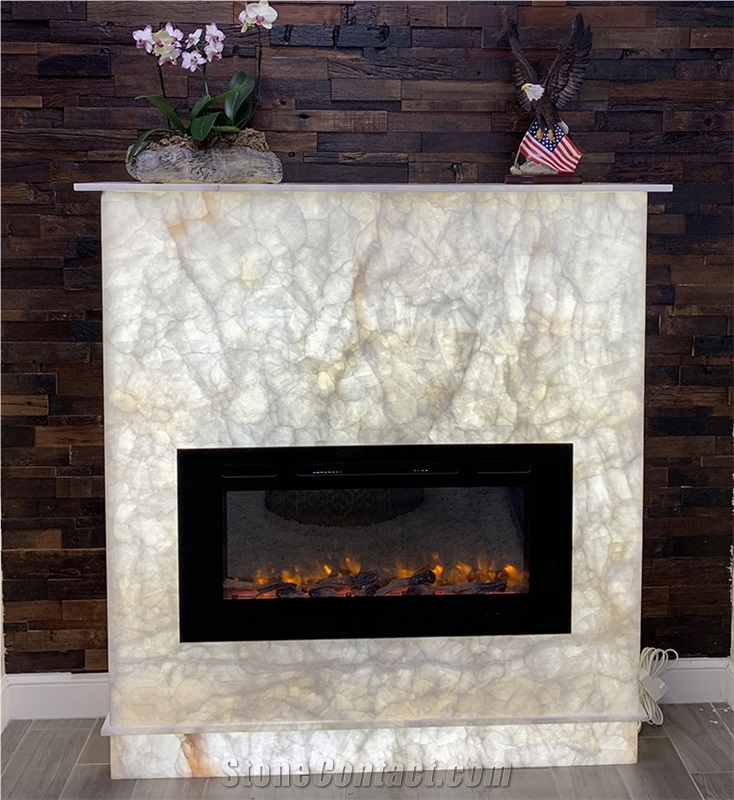 Natural Jade Stone White Onyx Slab