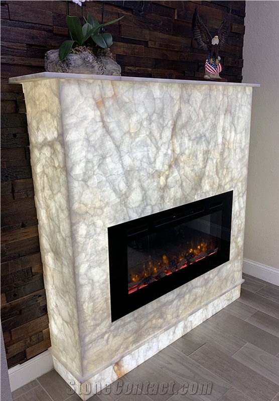 Natural Jade Stone White Onyx Slab