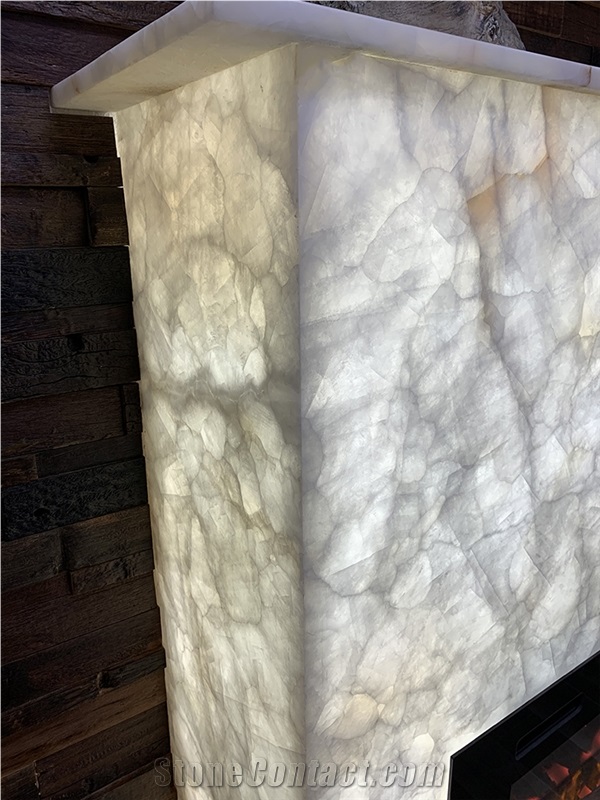 Natural Jade Stone White Onyx Slab