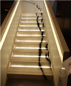 Panda White Straight Step Tile Stairs Marble Panda White Straight Step Tile Stairs Marble