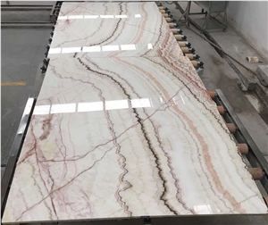 Rainbow Luxury Book Match Onyx Floor Tile