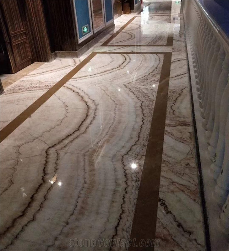 Rainbow Luxury Book Match Onyx Floor Tile
