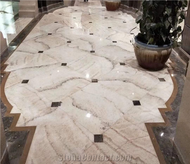 Rainbow Luxury Book Match Onyx Floor Tile