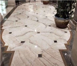 Rainbow Luxury Book Match Onyx Floor Tile