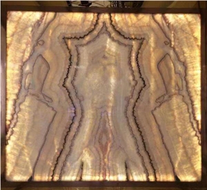 Rainbow Luxury Book Match Onyx Floor Tile